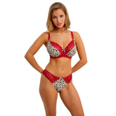 Freya Cherish Me Plunge Bra - Leopard/Red